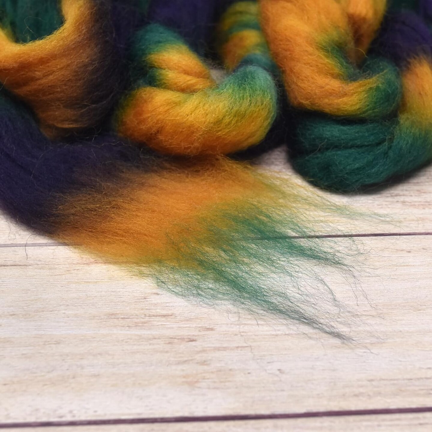 Learn to Spin Yarn - Beginner's Spinning Kit Includes Drop Spindle, Space Dyed Wool Roving and Printed Instructions with Video