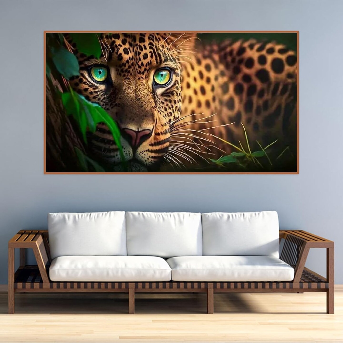 5D Diamond Painting Kits for Adults,Animal Leopard Diamond Art Kits for Adult Beginner,DIY Full Drill Diamond Dots Paintings with Gem Art and Crafts for Adults Home Wall Decor 27.5 x15.7 inch