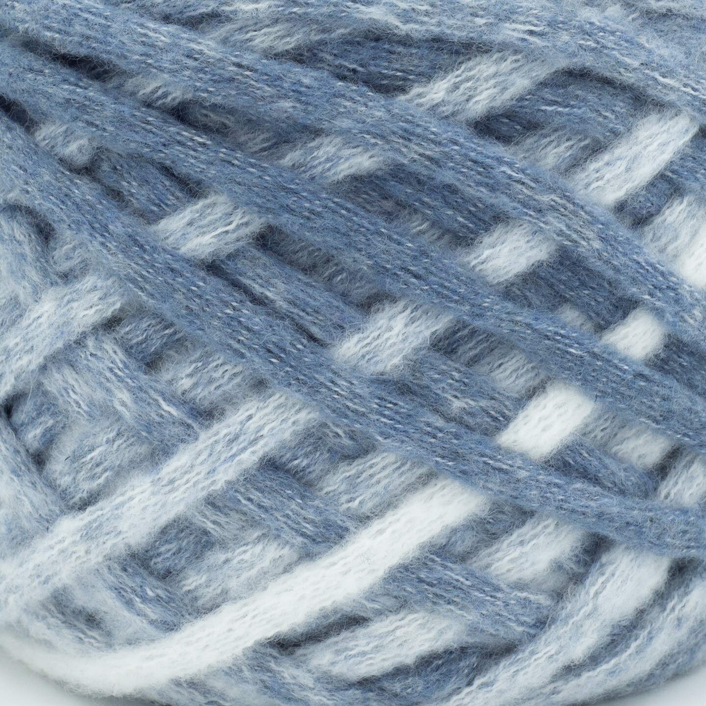 Lion Brand Yarn Cover Story Chainette Faded Denim Super Bulky Polyester Blue Yarn 12 Pack