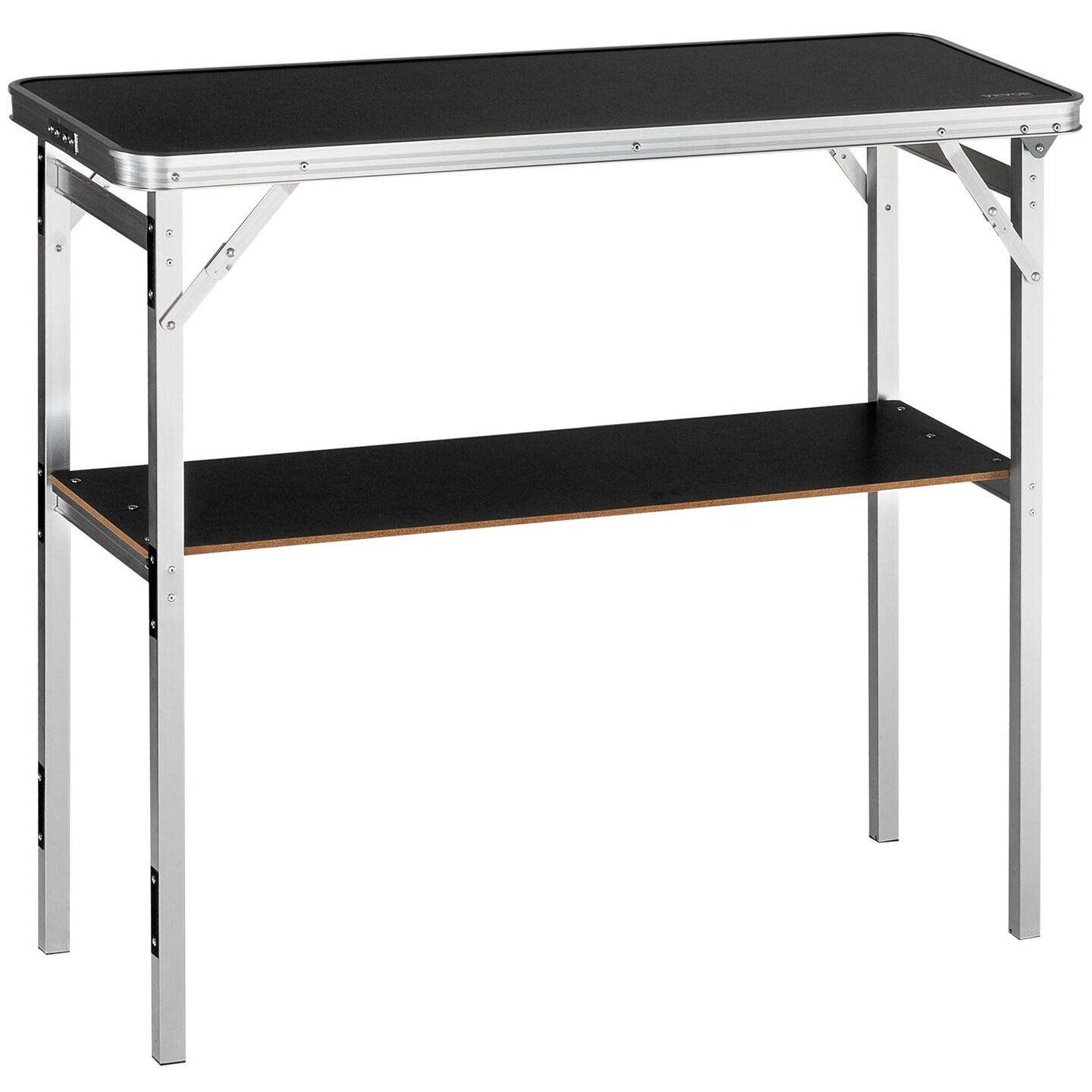 Black Aluminum MDF Foldable Trade Show Counter Bar Portable Display Table