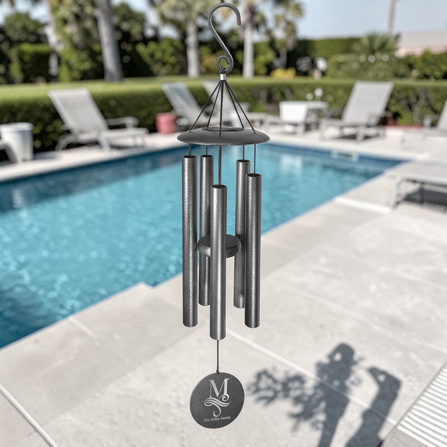 Wind Chime - I dont just ride on the crazy train i drive it - Black powder coated