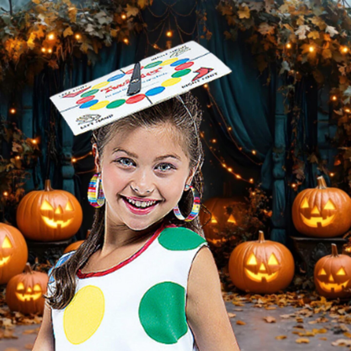 Girls Twister Licensed Dress Costume With Matching Hat