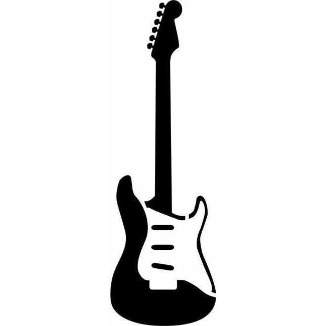 Electric Guitar Wall Stencil | High School Senior Parking Spot | Reusable Stencil | Stencil Ease |