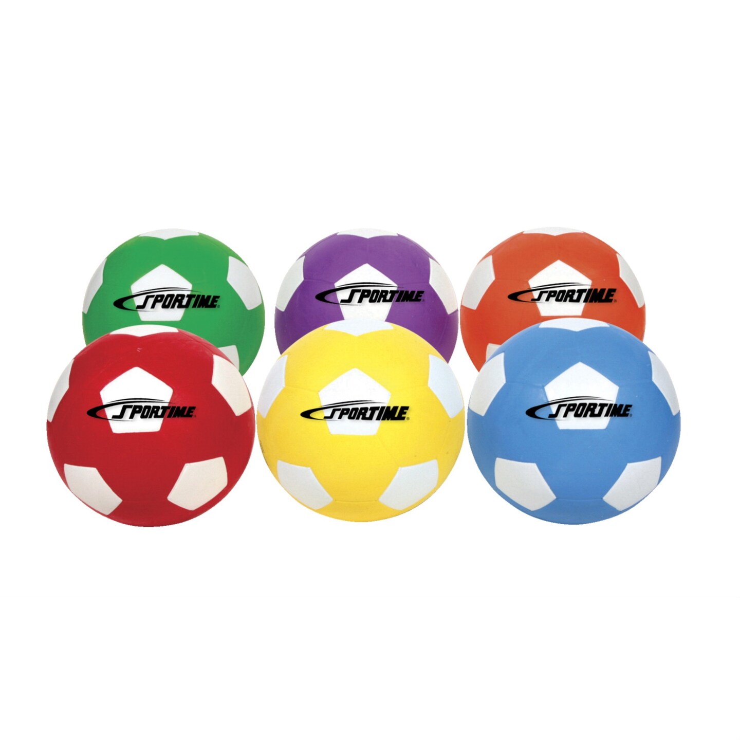 Sportime Size 5 Soccer Balls, Set of 6