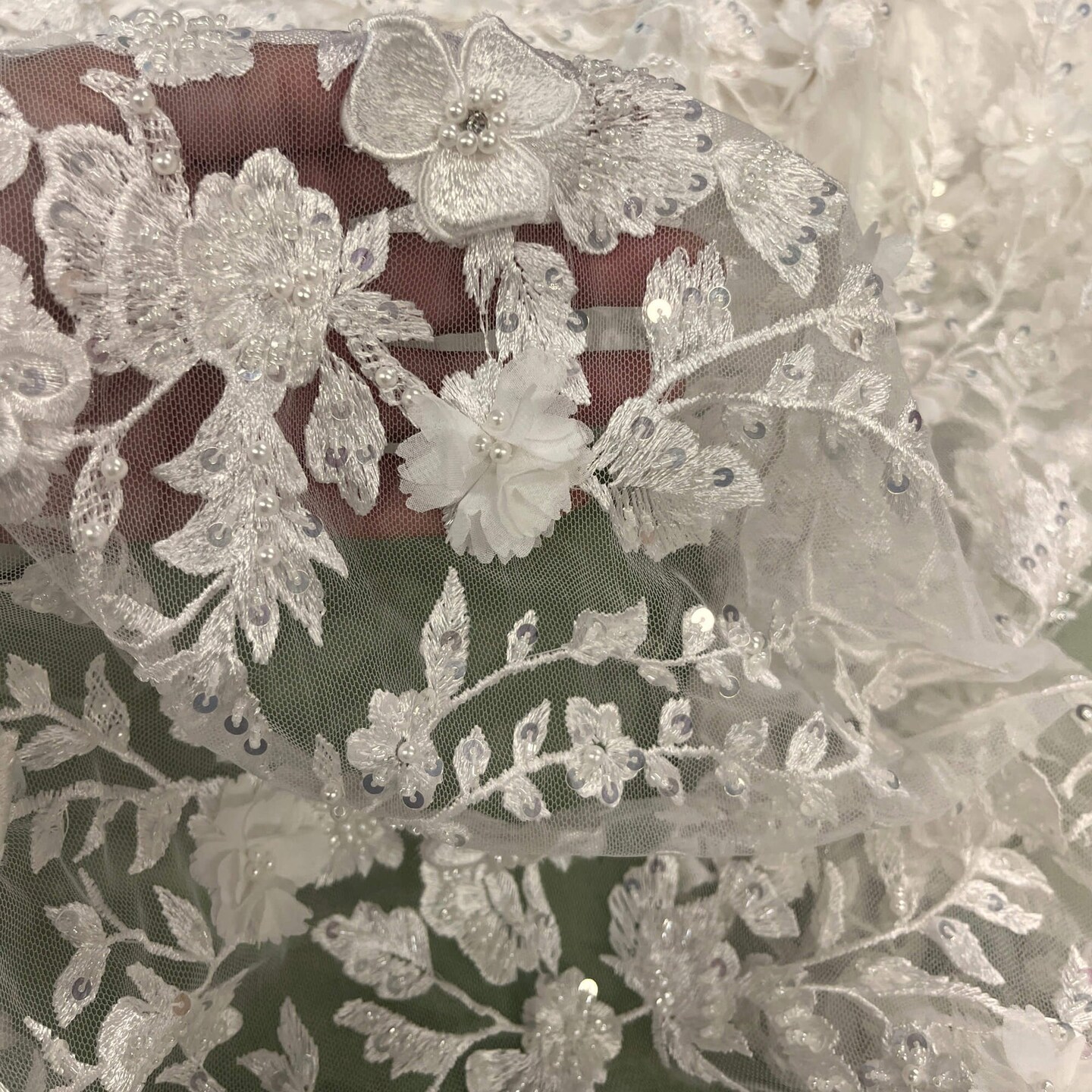 lace fabric by the yard for dresses Exquisite Flower Lace Fabric, Embroidered Mesh Lace Fabric, Ivory Tulle Fabric, Prom Dress Fabric for Sale by the Yard