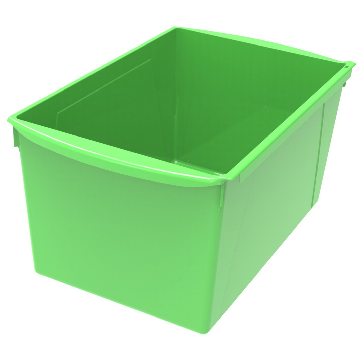 Storex Interlocking Book Bins, Double Wide, 14-1/2 x 9-1/5 x 7 Inches, Green