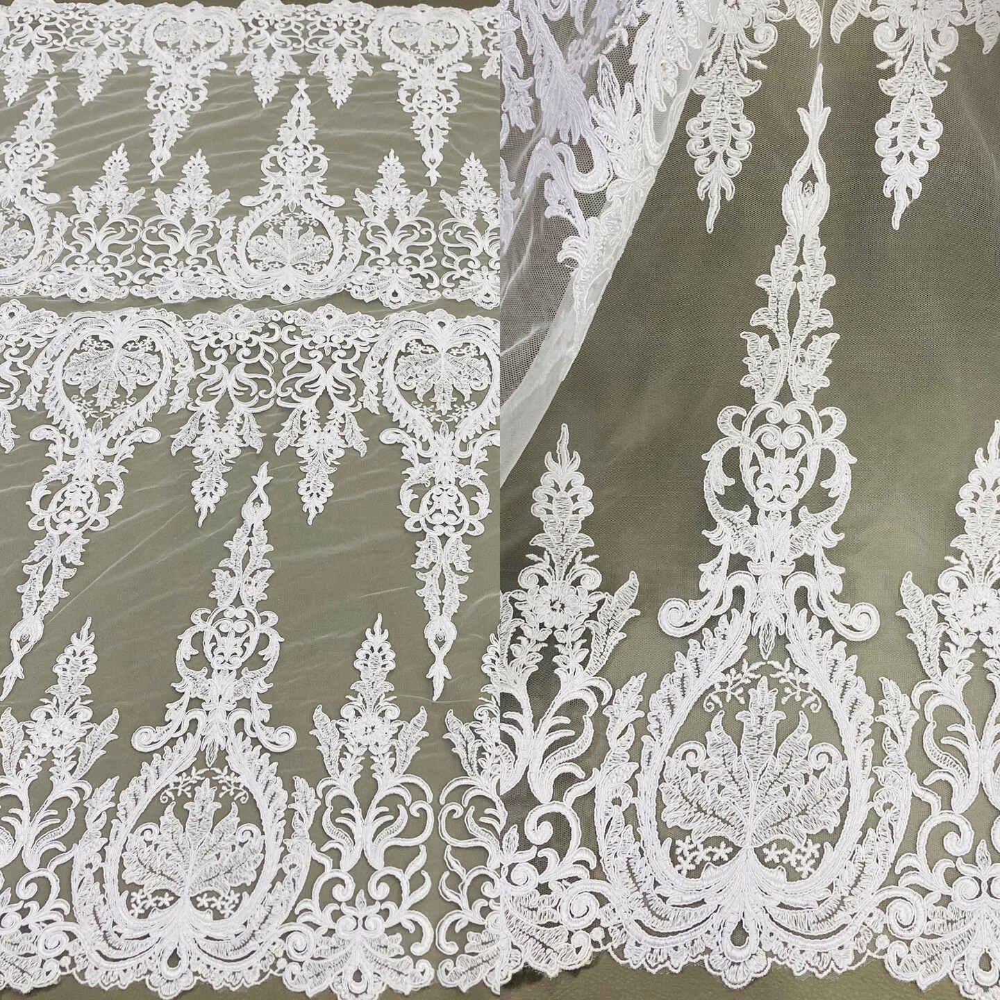 White Corded Lace Isla