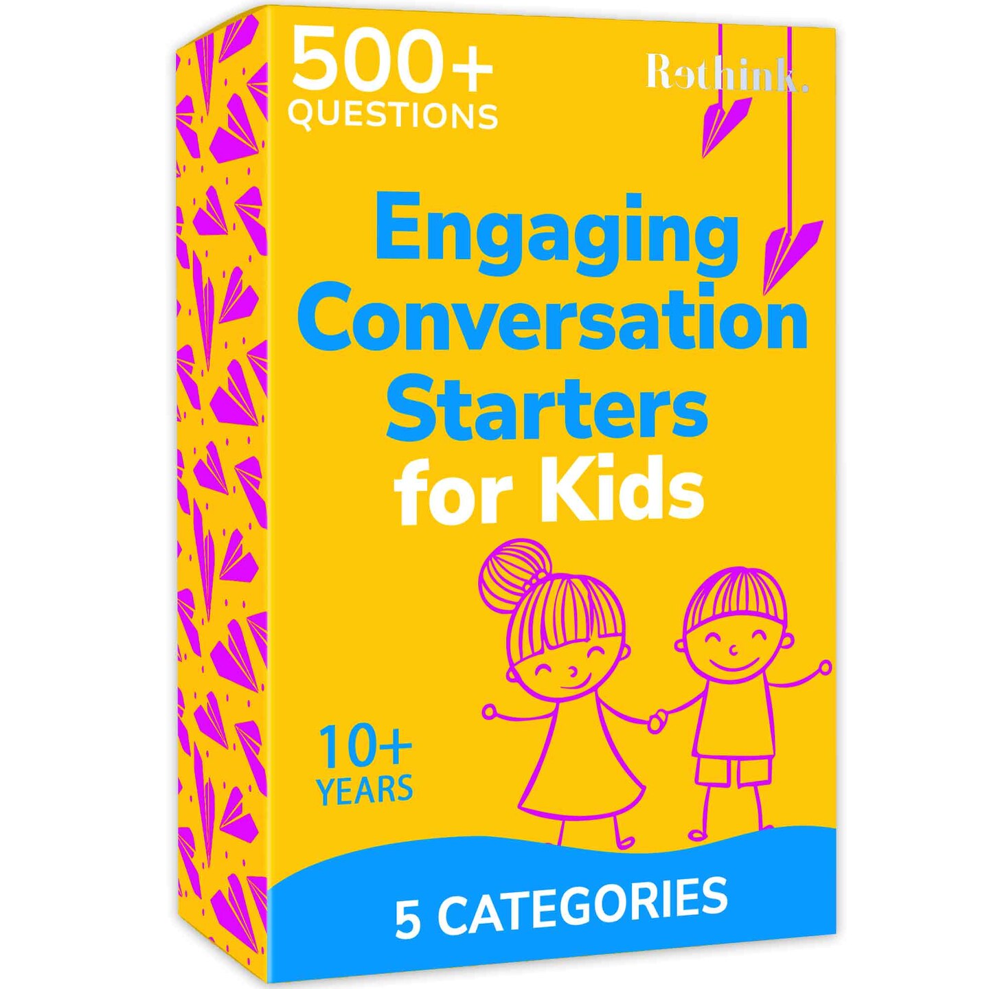 Rethink!: Conversation Starters for Kids | 100 Conversation Cards Family Pack