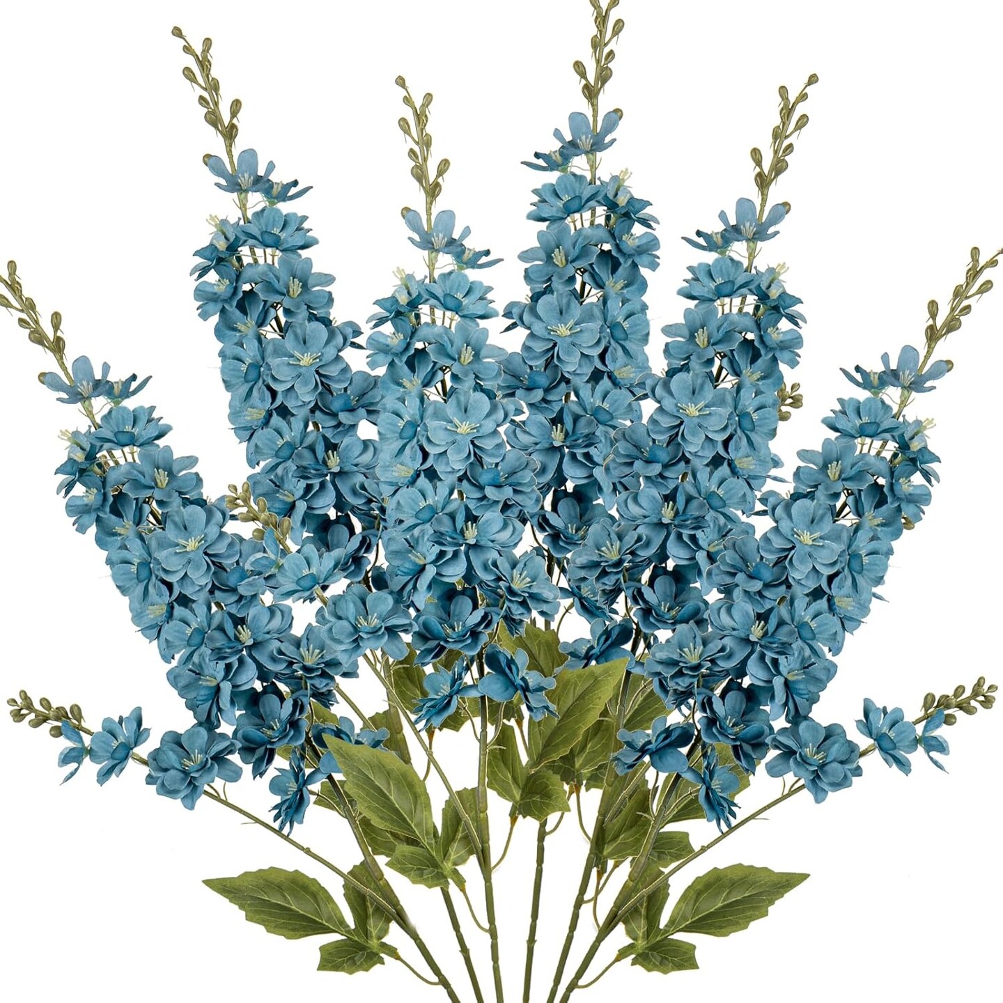 Artificial Delphinium Blue Artificial Flowers Rustic Decor Silk Flowre for Tall Vase Fake Snapdragon Silk Delphinium Flowers Arrangement