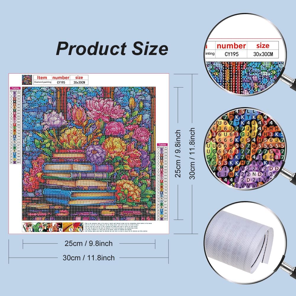 Diamond Painting Kits for Adults, 5D DIY Diamond Art Kits for Beginners Round Full Drill Diamond Painting for Home Wall Decoration