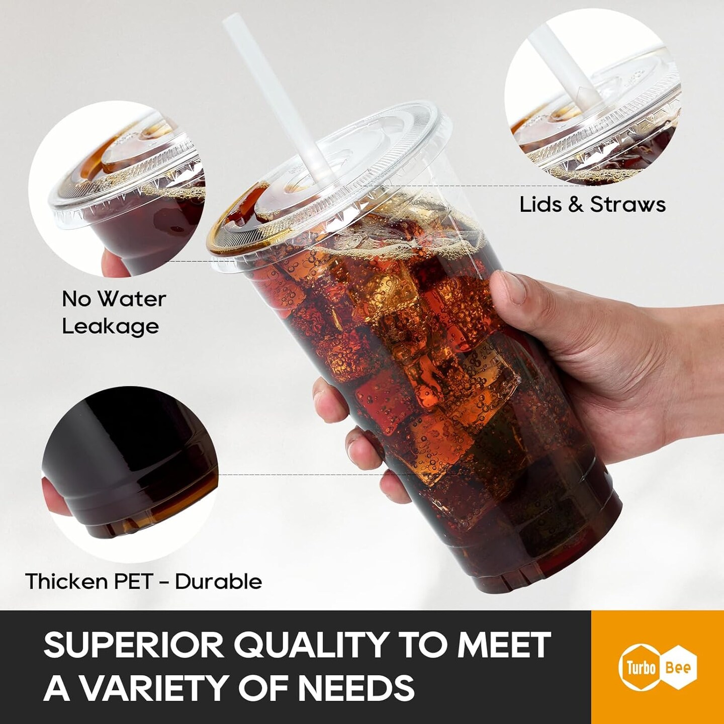 25 Sets 32 OZ Clear Plastic Cups with Lids and Straws, Disposable To Go Iced coffee cups with lids for Cold Drinks, Smoothie, and Slushie