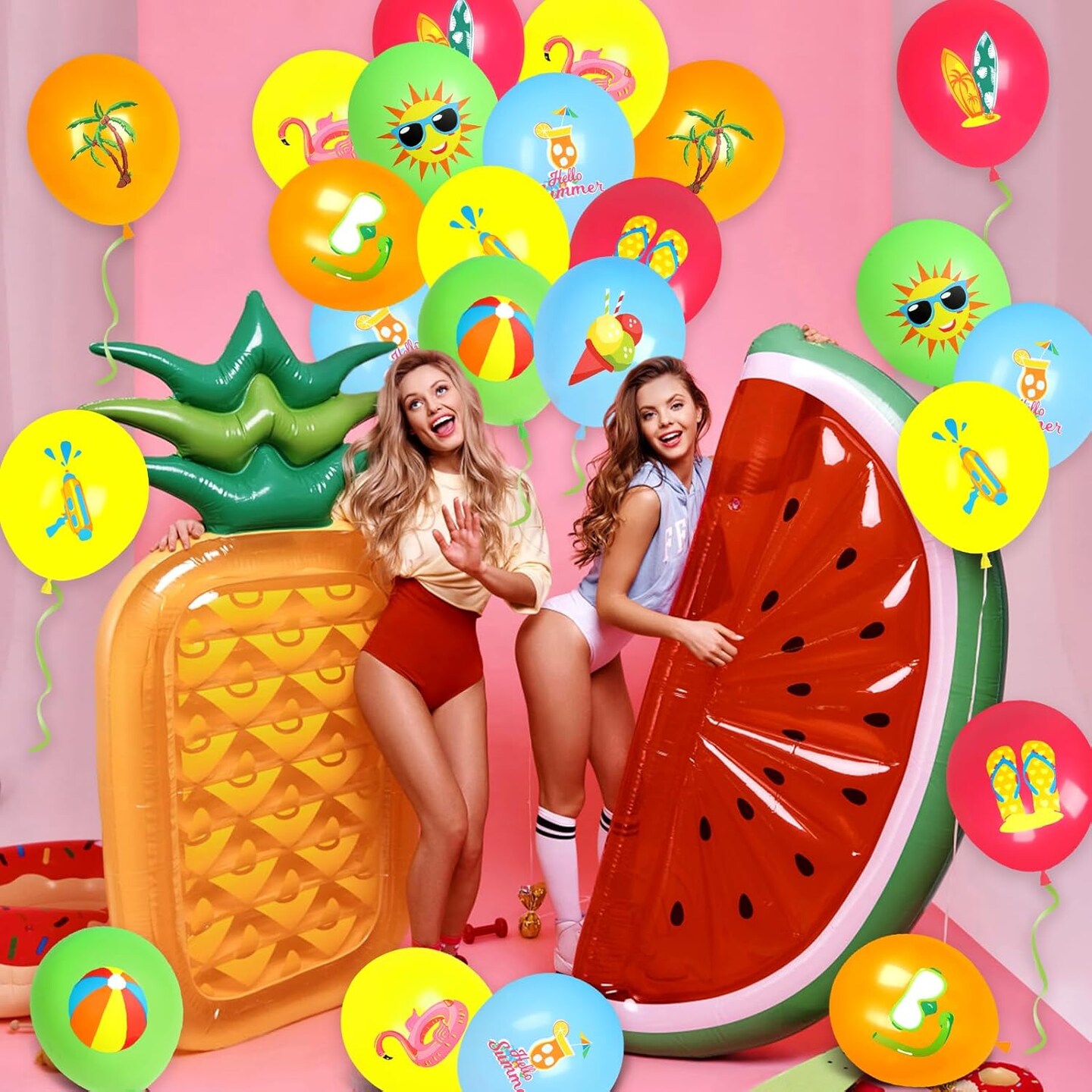 50 Pieces Summer Party Balloons