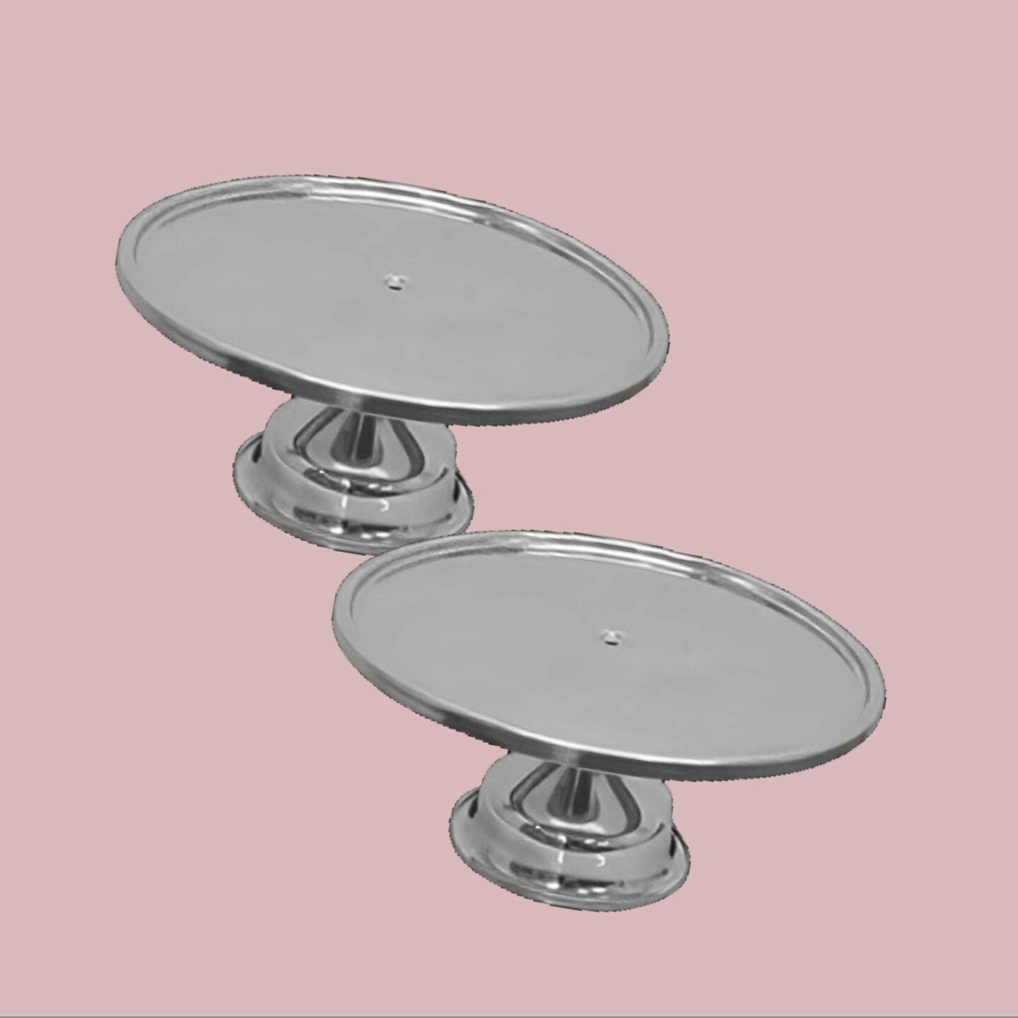 13.25&#x22; Round Stainless Steel Cake Stand