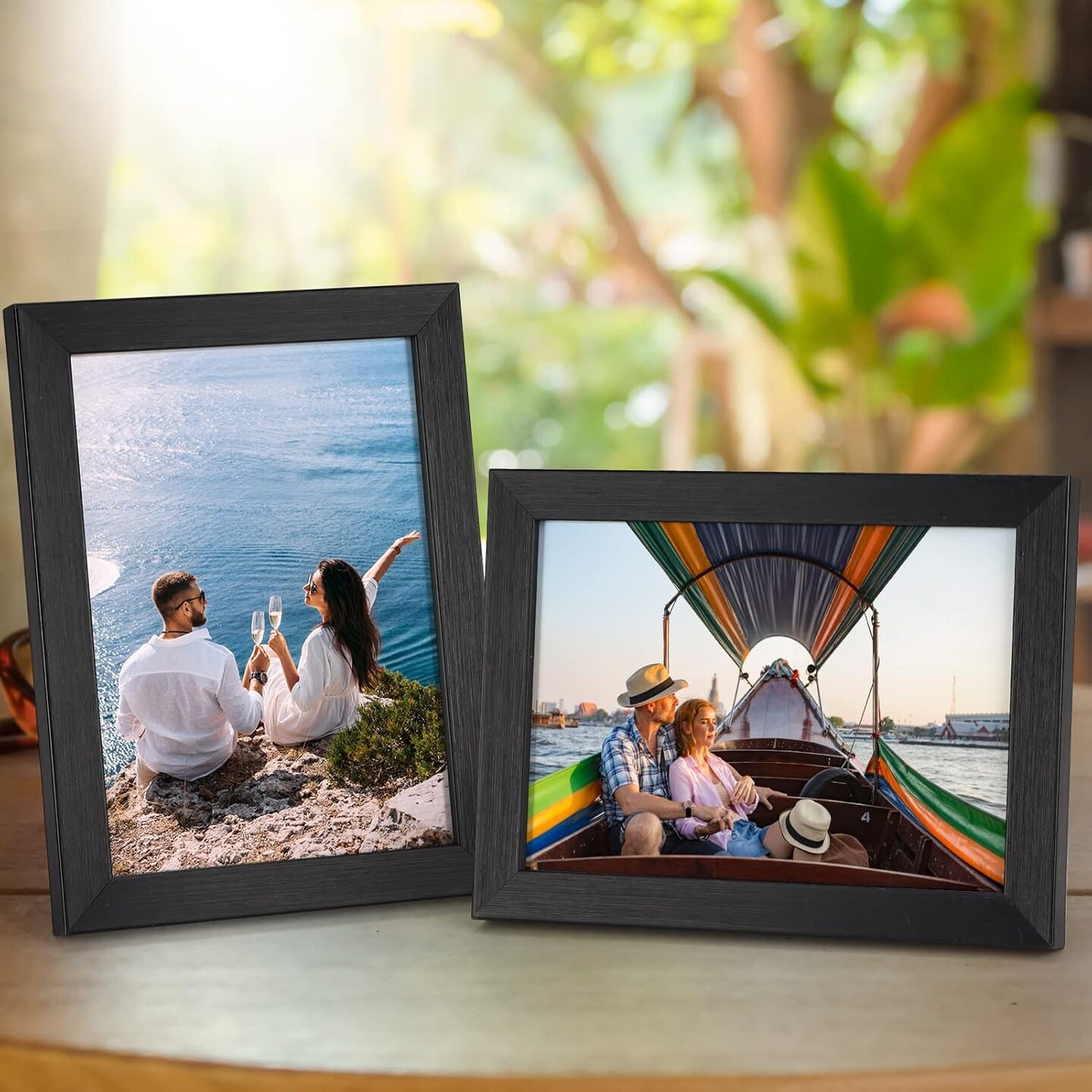 5x7 Picture Frame 7 Pack Black Photo Frames Set for Wall or Tabletop Display