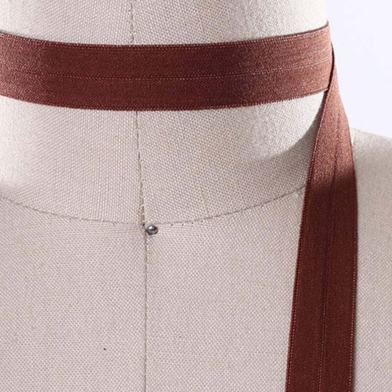 3 Yards Cinnamon Brown Fold Over Bias Soft Elastic Trim 5/8&#x22;