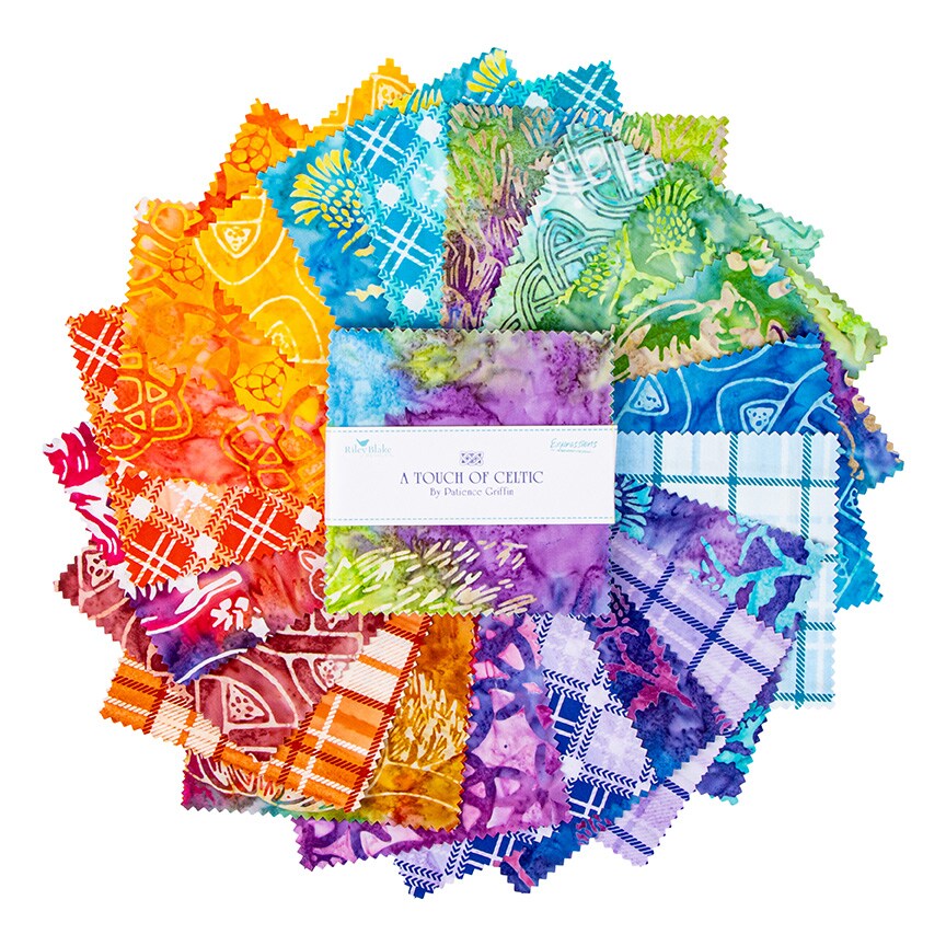 Expressions Batiks 5&#x22; Square Pack in A Touch of Celtic