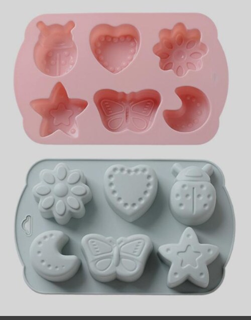 Star Butterfly Moon Beetle Heart Flower Silicone Mold