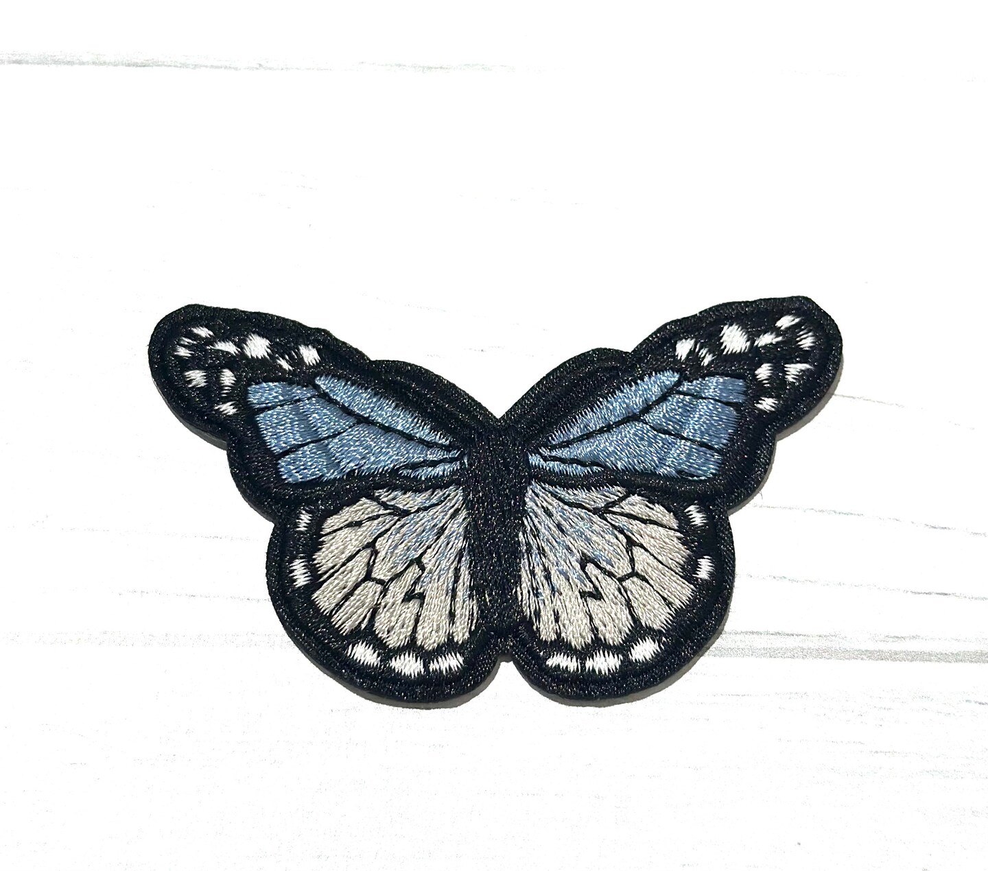 Monarch butterfly embroidered patch