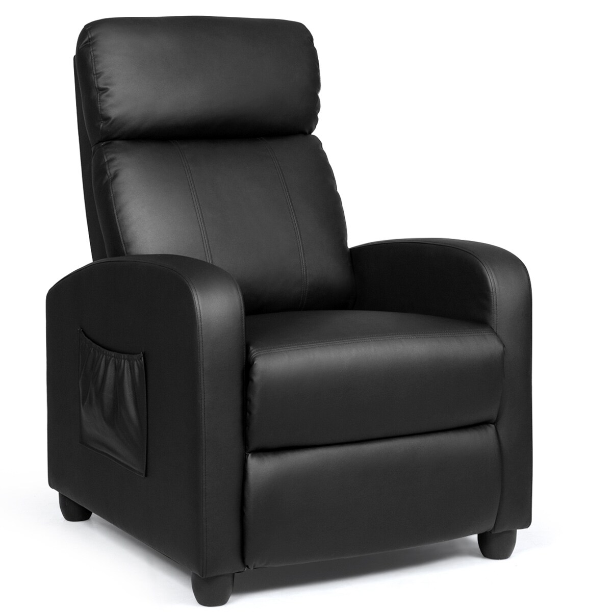 Recliner Massage Chair Single Seat with Remote and Side Pocket
