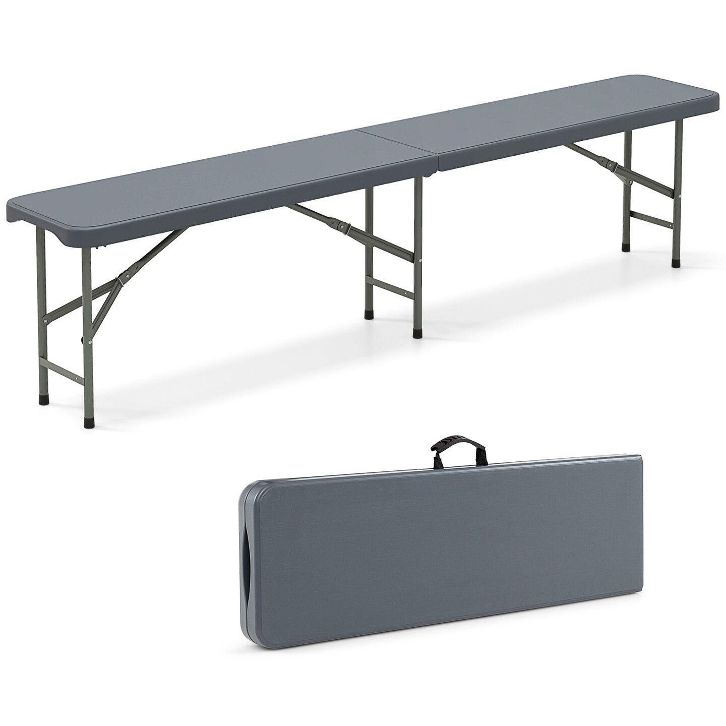 Portable 6 Ft Folding Bench Seat with Handle for Picnic Camping Tailgate