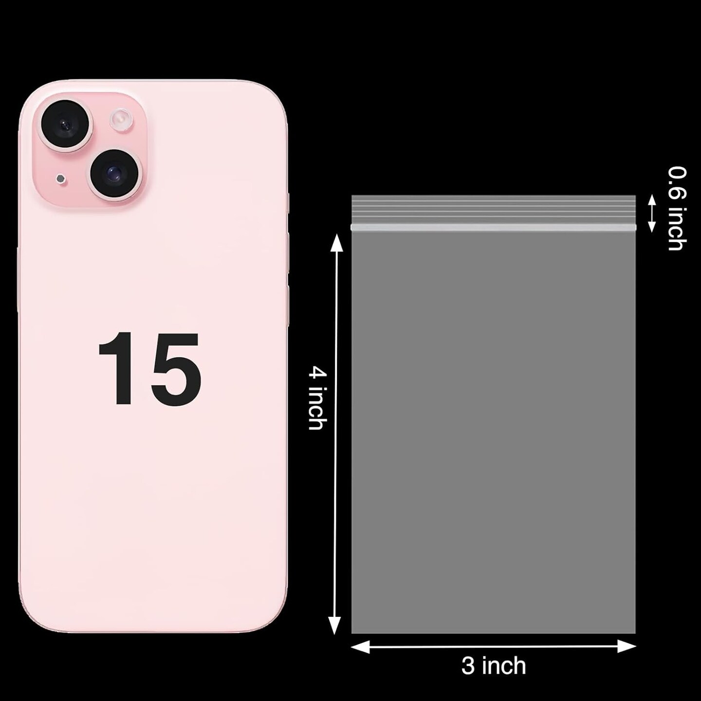 400pcs Plastic Bags - 3 x 4 inch 2 mil Clear Resealable Zip Bags for Small Business, Storage, Candy