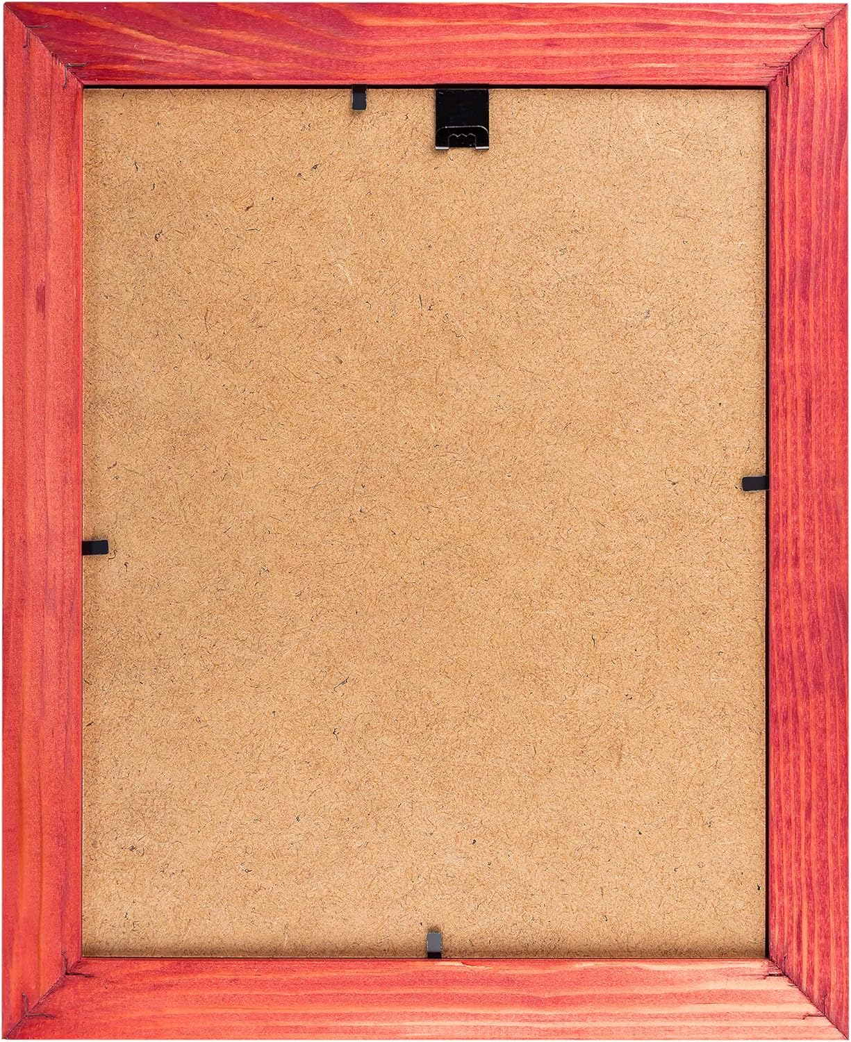 Rustic Wooden Picture Frame 11x14 Inch- 100% Natural Solid Eco Distressed Wood for Wall Mounting Photo Frame - Red