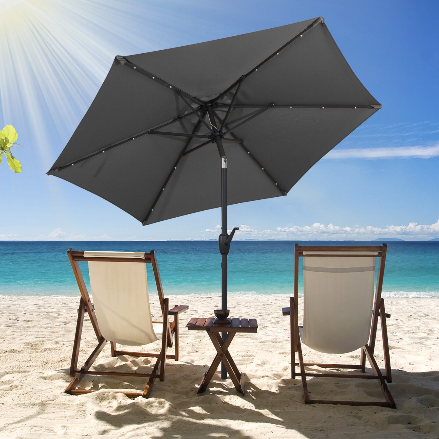 dunham's patio umbrellas HOMSHADE 15'x 9' Double-Sided Patio Umbrella