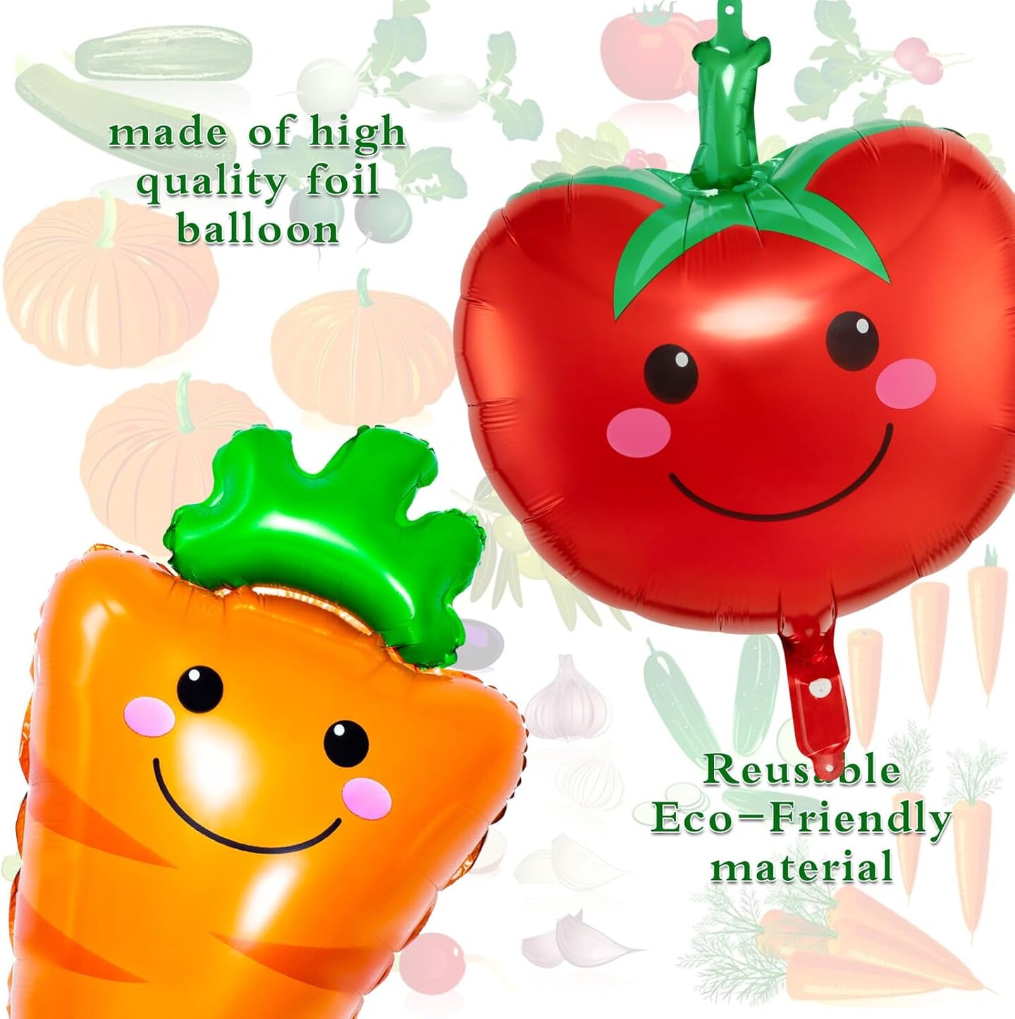 Vegetable Balloons Foil, 10 Styles Fruit and Veggie Balloon