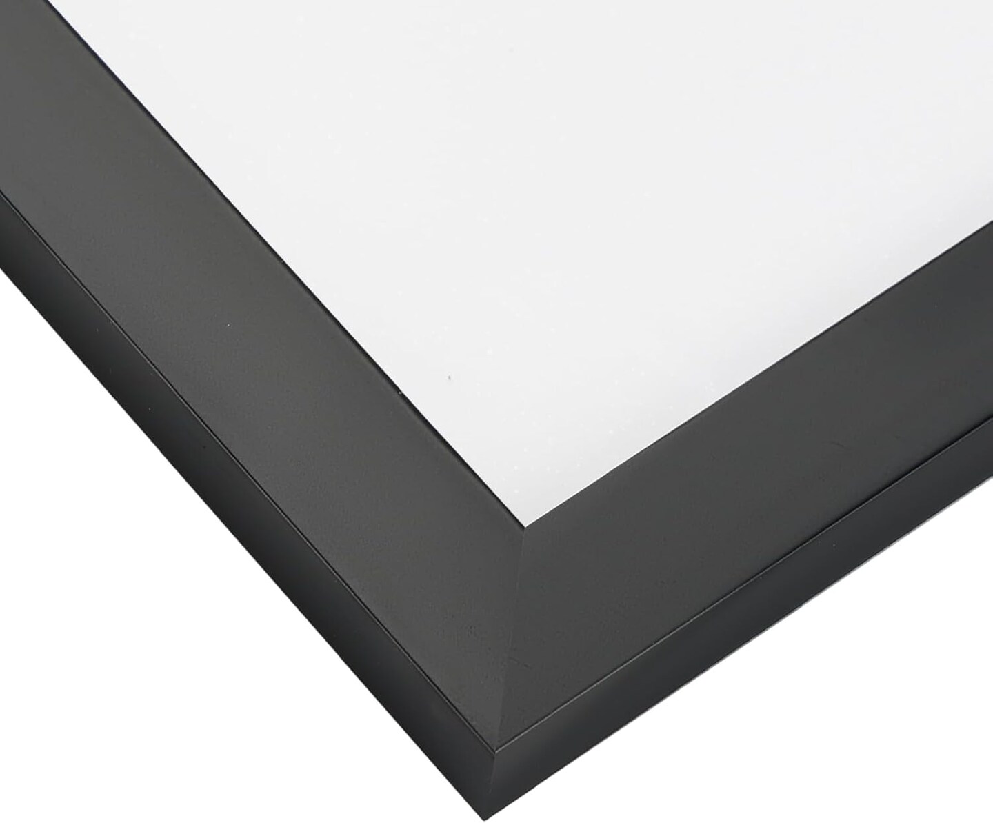 Black 8.5x11 Picture Frame Set of 4, Matted to 6x8 Picture or 8.5 x 11 Inch Certificate Award Document Without Mat, Wall and Tabletop Display