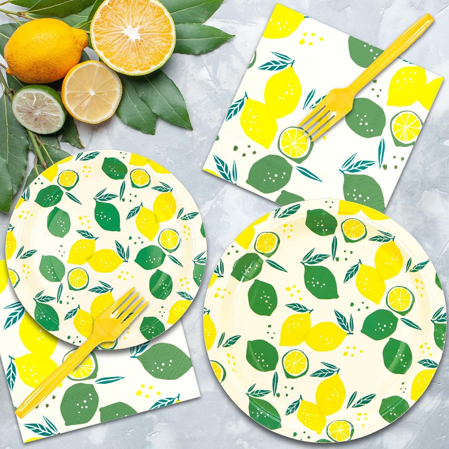 Lemon Party Decorations, Yellow Lemons Summer Party Supplies (Yellow)