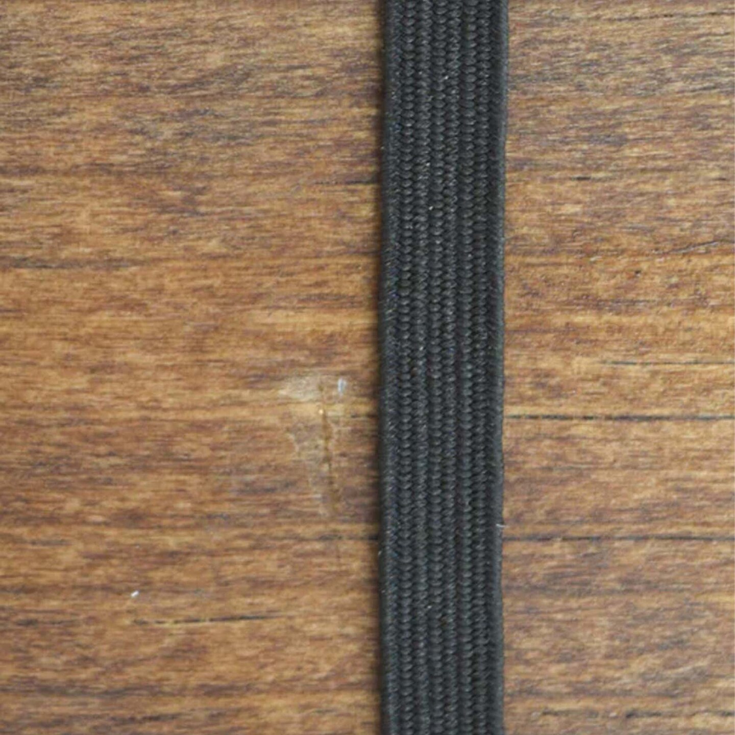 3/8&#x22; Black Flat Braided Durable Elastic Cord 5 Yards