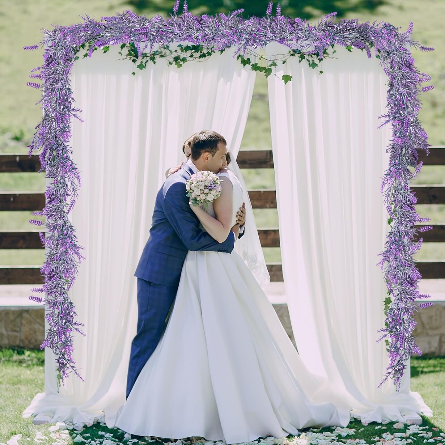 Spring Wisteria Lavender Garland, 6Ft Purple Artificial Garlands