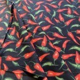 Spicy Cooking Chili Peppers Anti-Pill Premium Anti-Pill No-Sew Throw Fleece Fabric Kit (50x60)