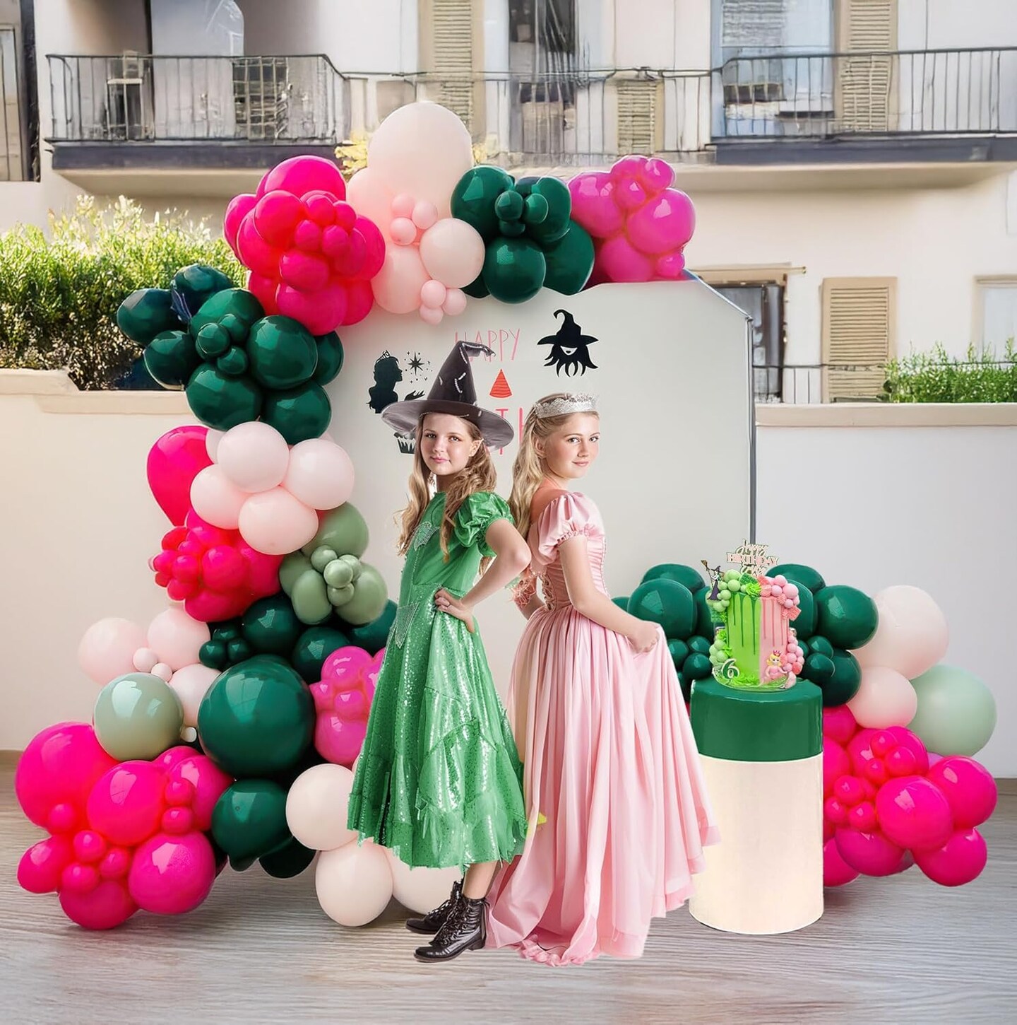 Balloon Garland Arch Kit 130 Pcs with 3 color choices( Hot Pink Green, PInk Green, Pink Green Pineapple)