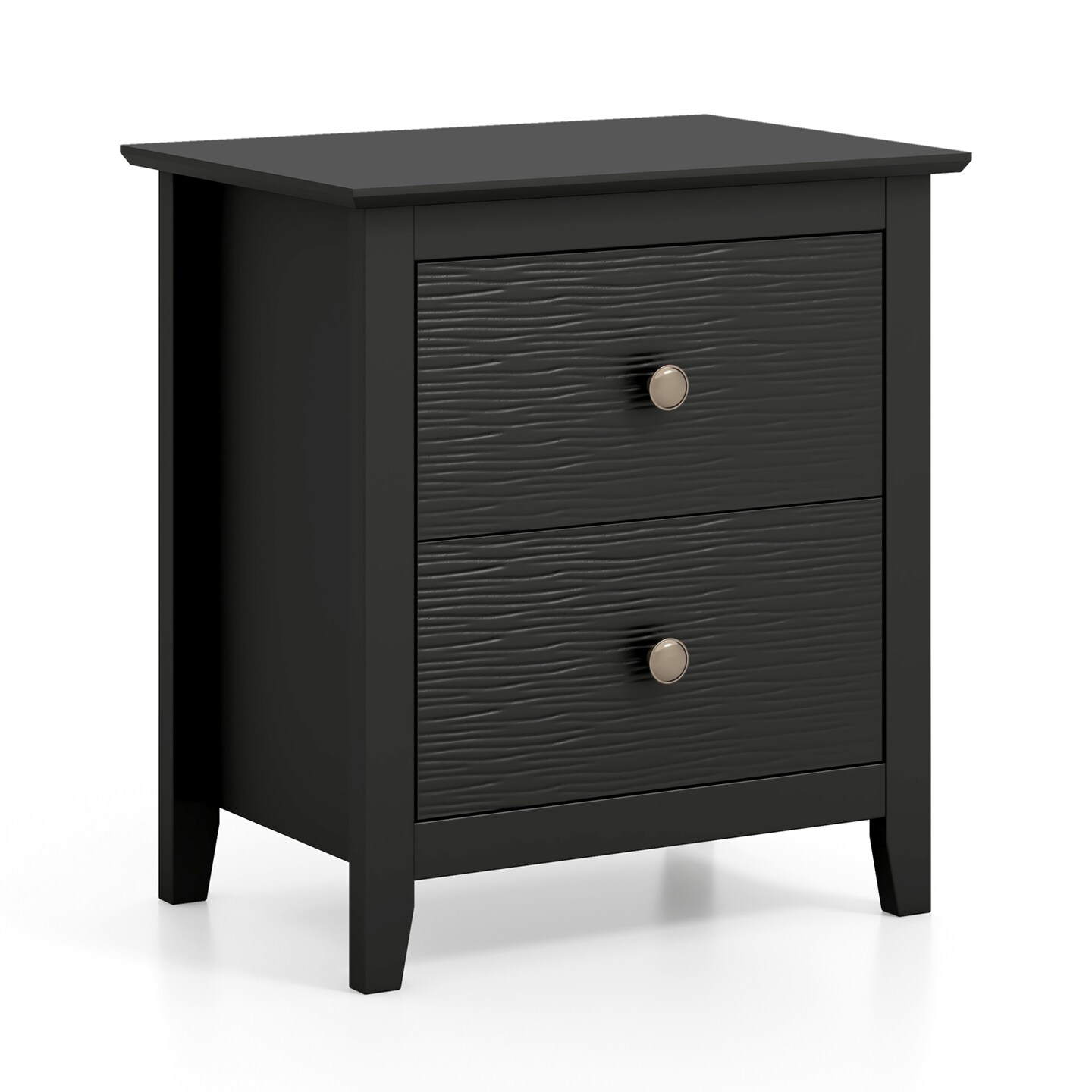 Modern 2 Drawer Nightstand for Bedroom Living Room or Small Spaces