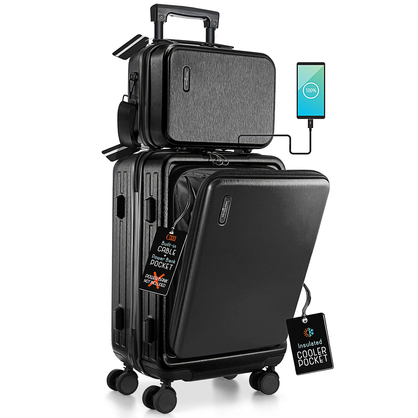TravelArim Luggage Set, Color: Black, Count: 22-in carry on | Michaels