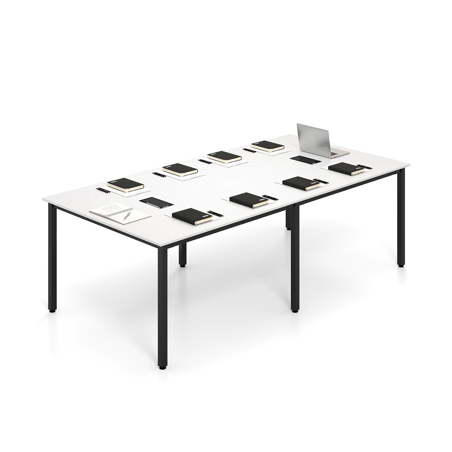 Conference Table with Metal Frame, Cable Grommets and Adjustable Feet