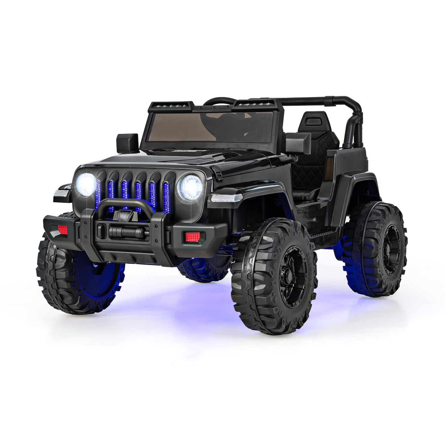 12V Kids Ride-On Car with Remote Control and Two-Speed Modes Music Player and LED Lights for Ages 3 Years
