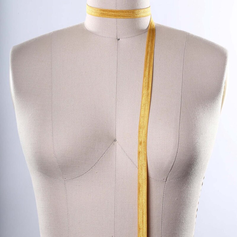 3 Yards 5/8&#x22; Gold Fold Over Minimize Irritation Soft Elastic Trim