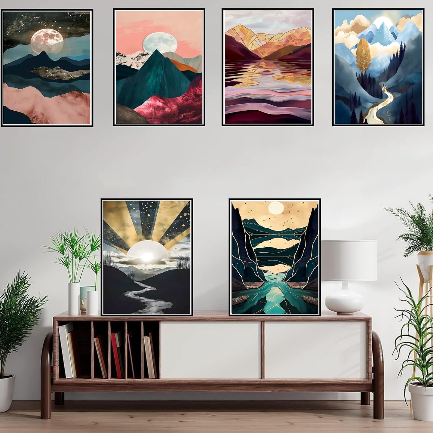 Painting Pack of 6 Adult 5d Diamond Painting Kit, DIY Full Diamond Art kit and Craft for Adult Beginners