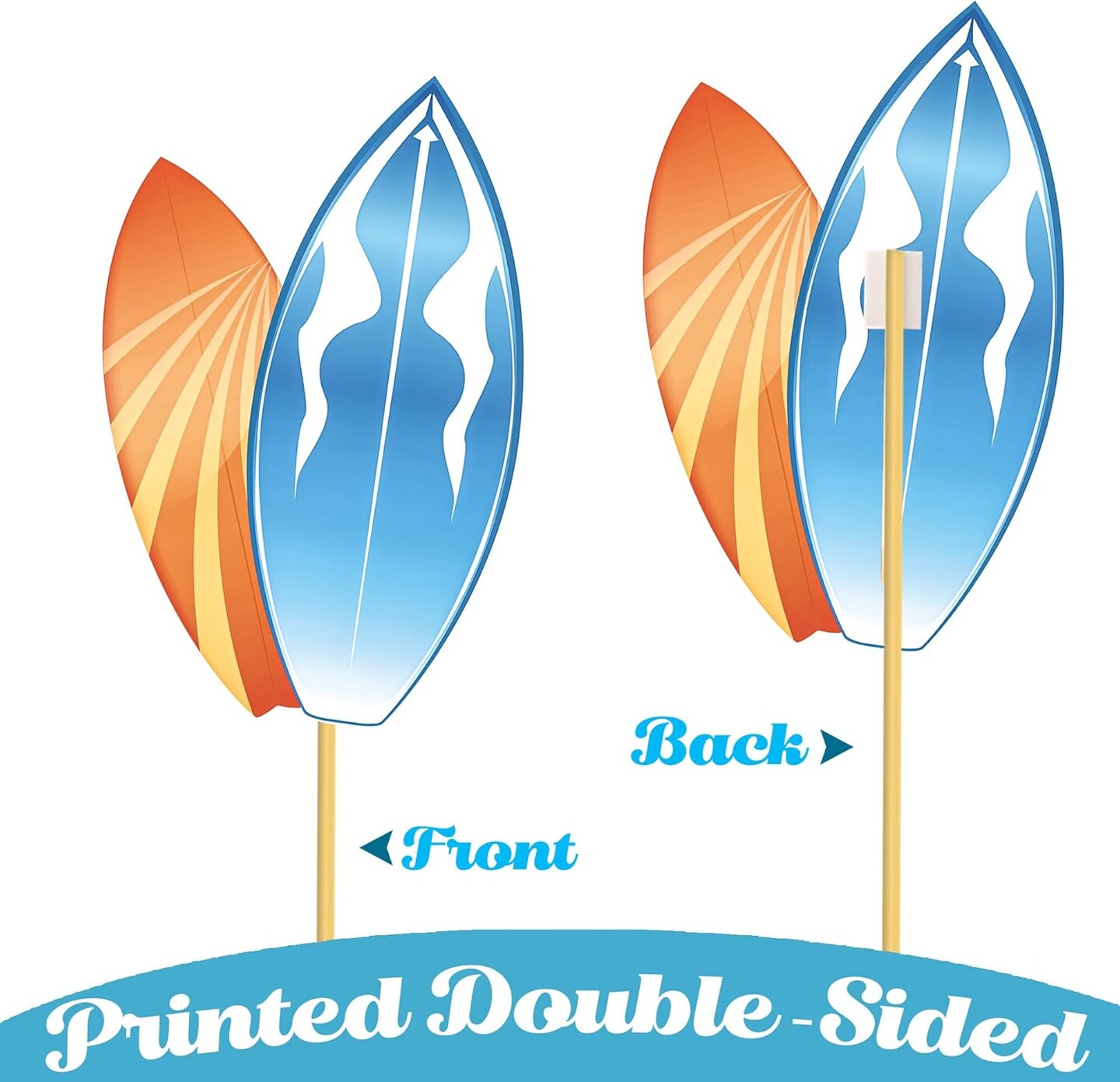 Surf 1st Centerpiece Sticks Surfing The Big One Birthday Decorations 16PCS Surfboard Party Table Toppers Surf Theme First Birthday Decorations for Summer Beach Baby Shower Supplies
