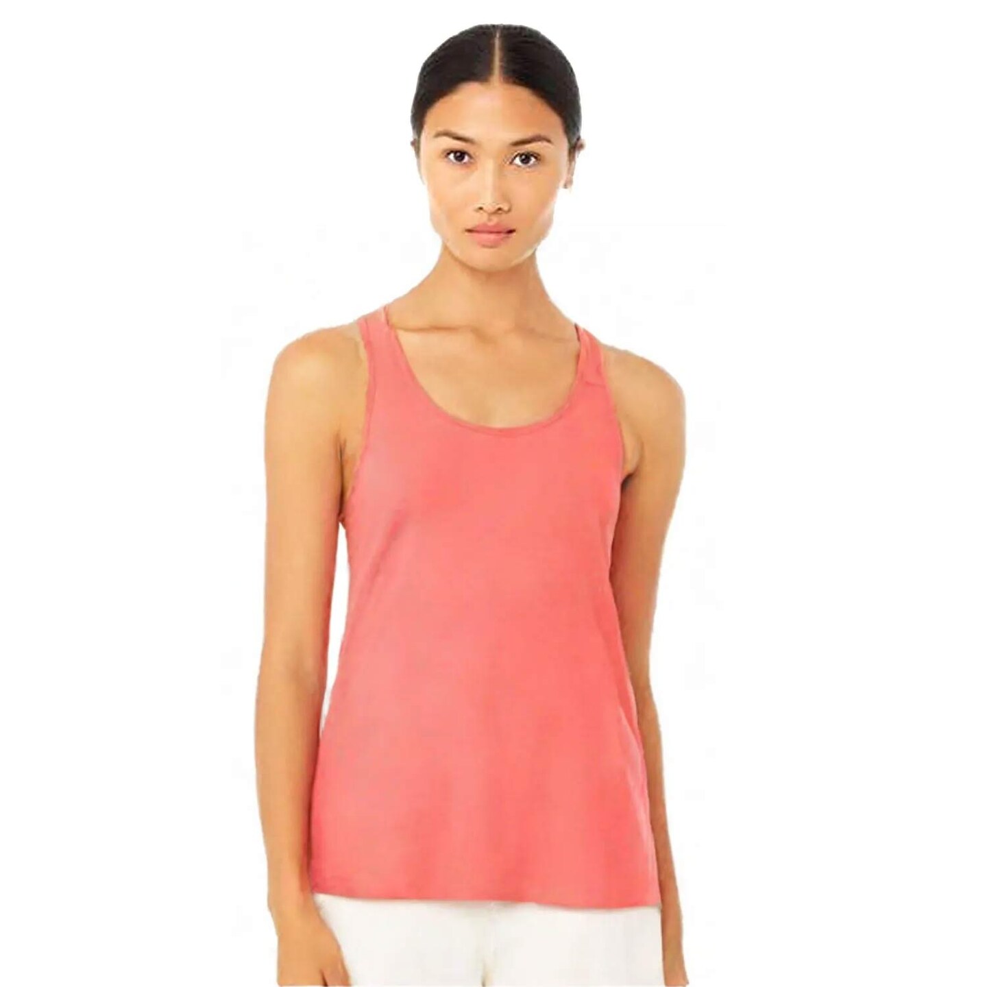 BELLA + CANVAS Women’s Flowy Racerback Sleeveless Tank – Summer Top for Casual Wear