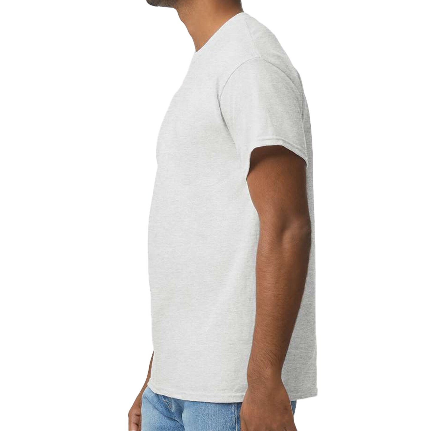 Gildan Unisex Ultra Cotton Short Sleeve T-Shirt, Craft Bundle for DIY Printing, Ash S-5XL, 3-15 Pack