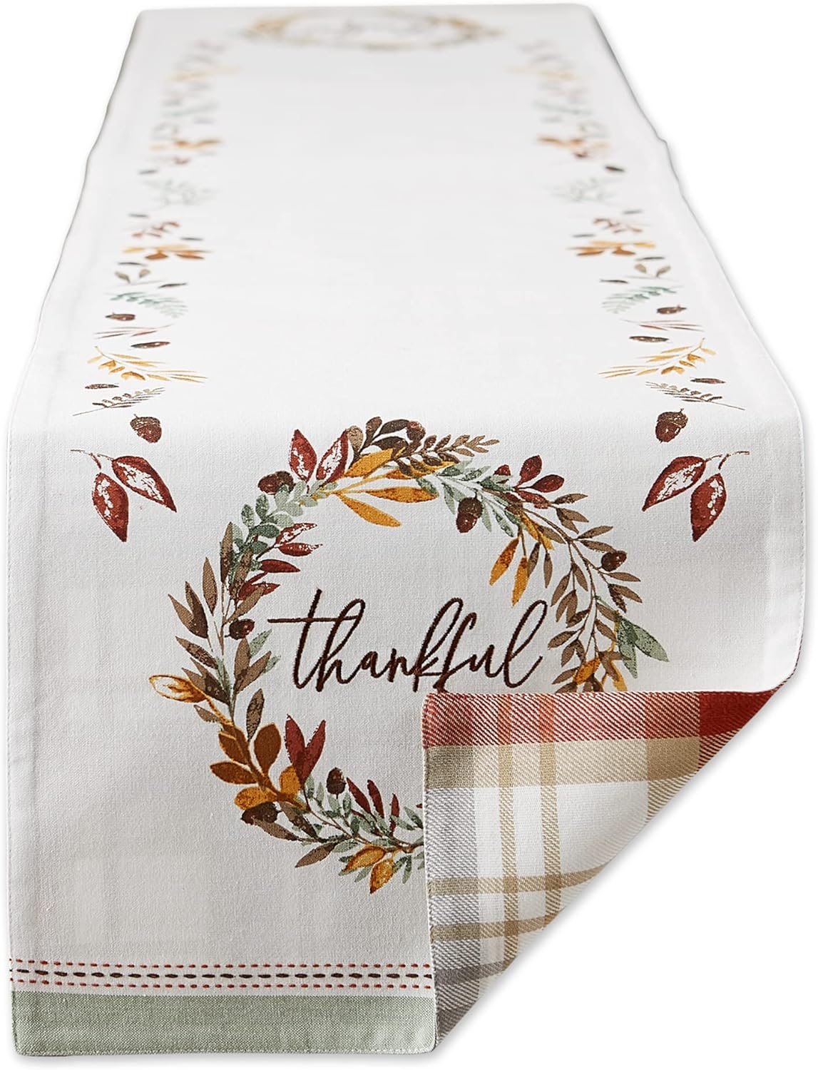 Thankful Autumn Collection Fall Table Runner (Fall's Bounty 108"L x 14"W