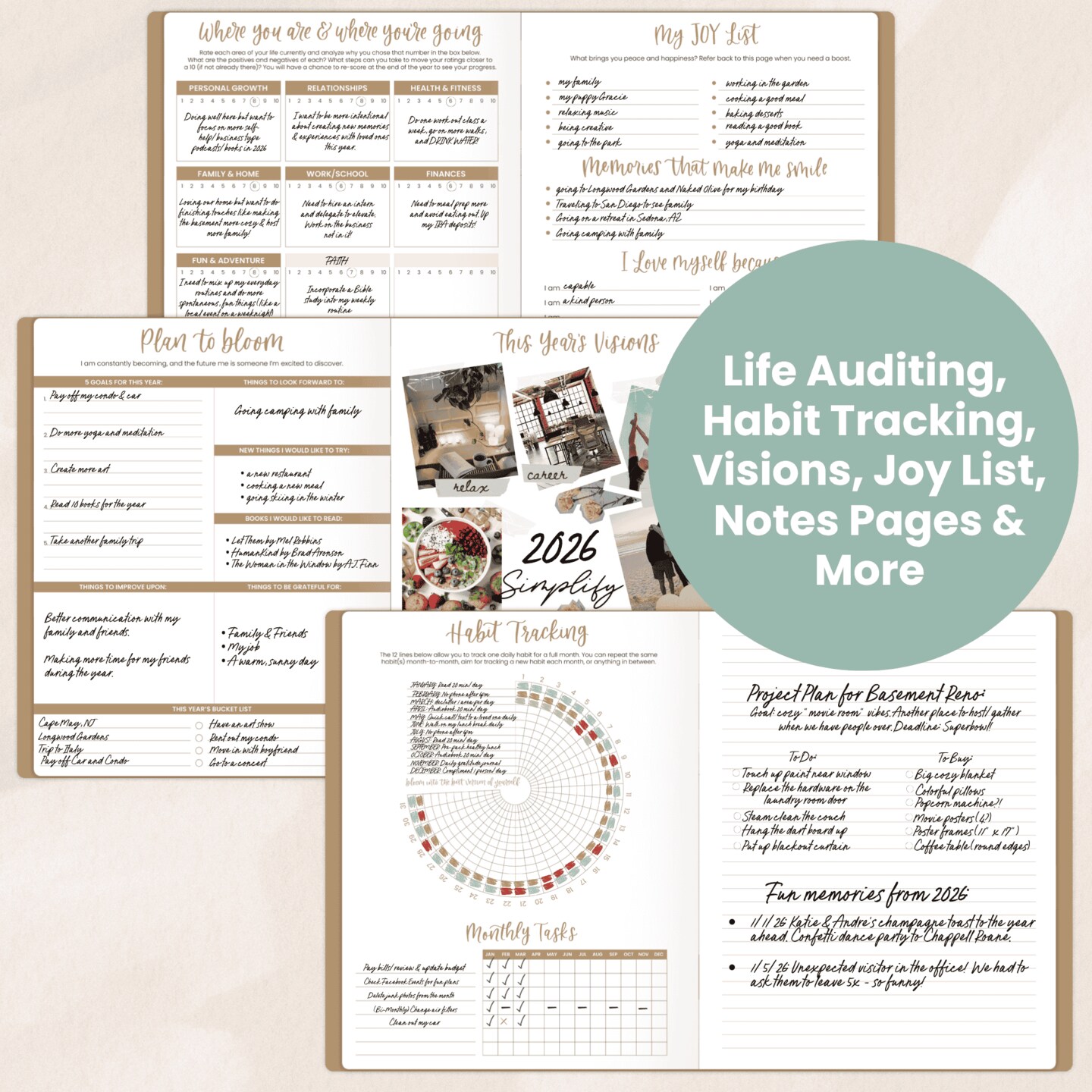 bloom daily planners 2026 Monthly Planner, 9&#x22; x 12&#x22;, Garden Party