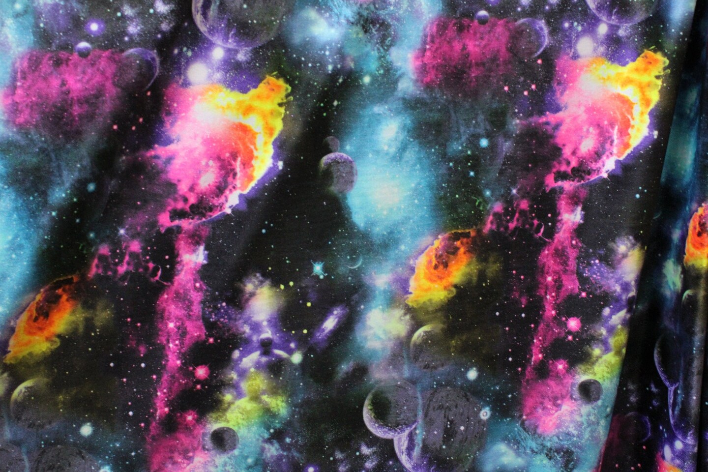 1 Yard 80% Polyester 20% Spandex Colorful Galaxy four-way stretch Spandex Fabric 58"/60" Width