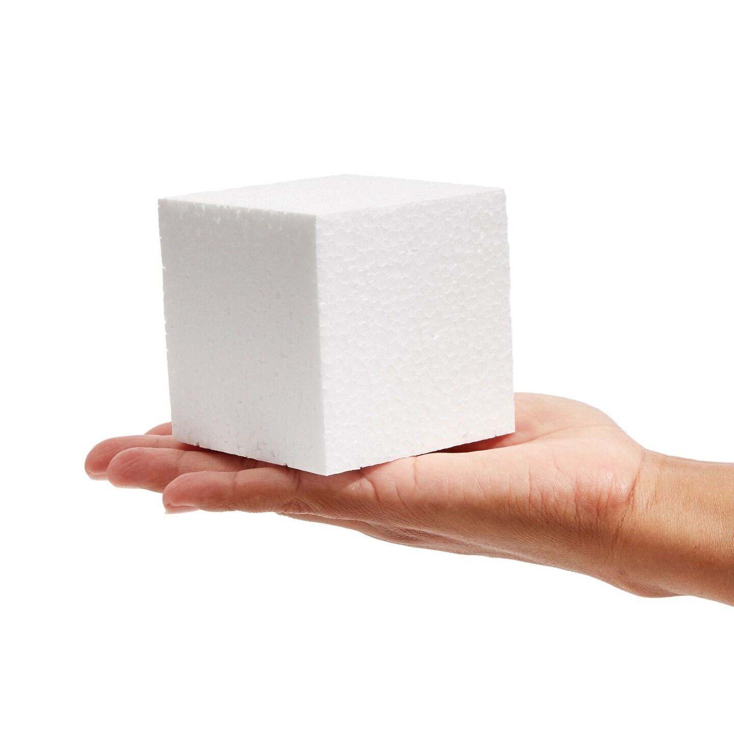 30 Pack Foam Craft Blocks for Modeling, 3 Inch Mini Square Cubes for Sculpting, School Projects (White Polystrene)