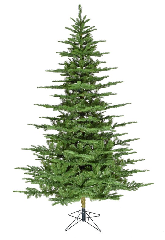 9&#x27; Green Aspen Fir Christmas Tree with 2488 Tips and Metal Stand