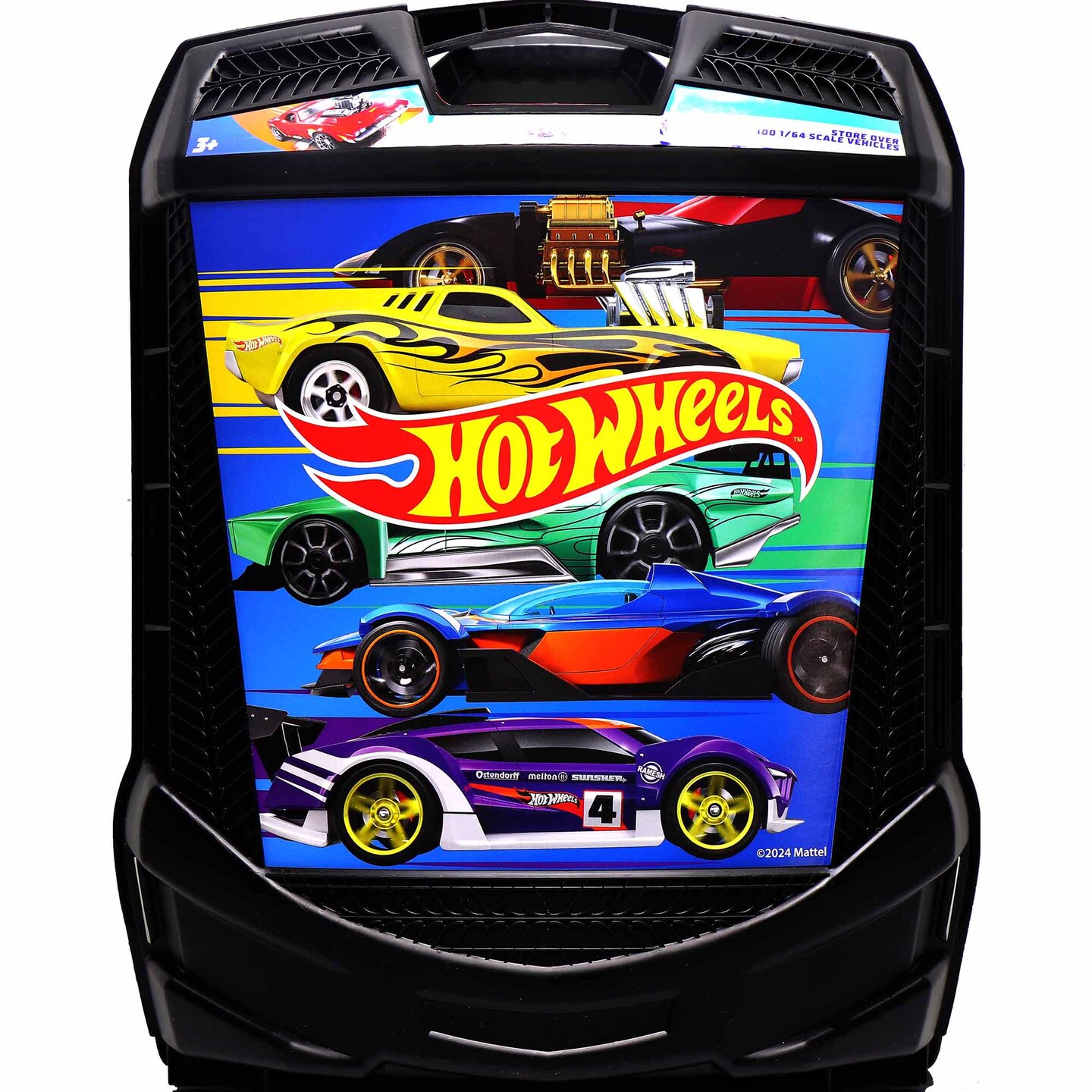 Hot Wheels 100-Car, Rolling Storage Case with Retractable Handle