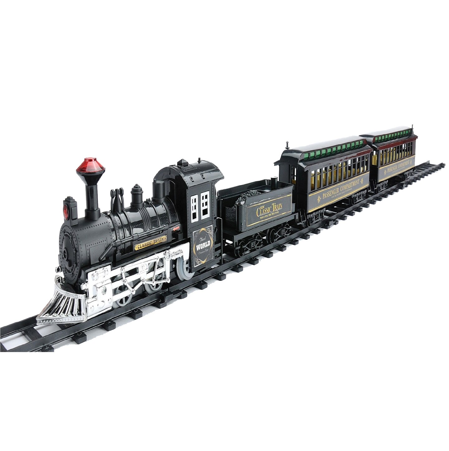 Northlight 14-Piece Battery Operated Lighted and Animated Classic Train Set with Sound 10.5&#x22;